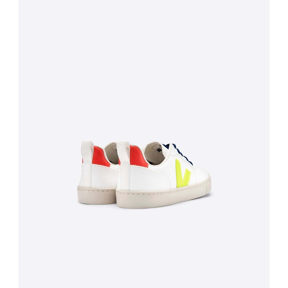 Veja V-10 CWL Kids' Shoes White/Orange | NZ 778GSO